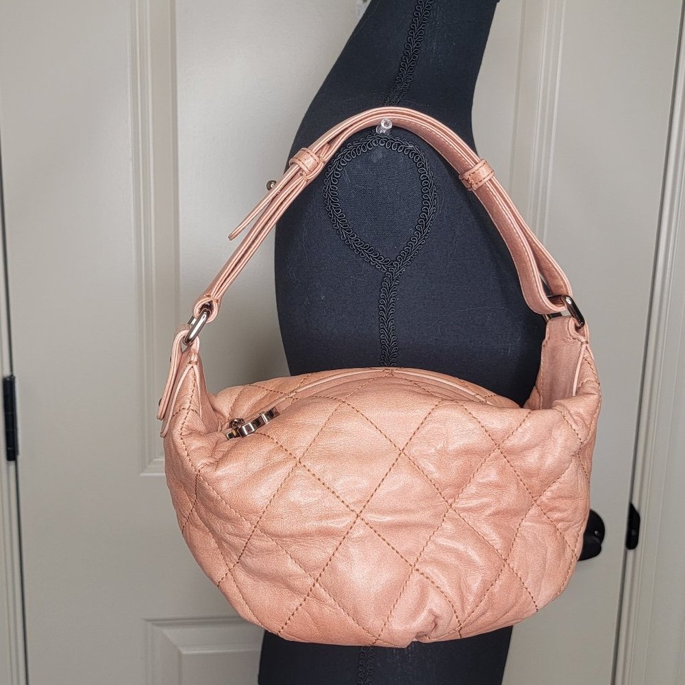 CHANEL Cloudy Bundle Quilted Burnt Orange Hobo Bag